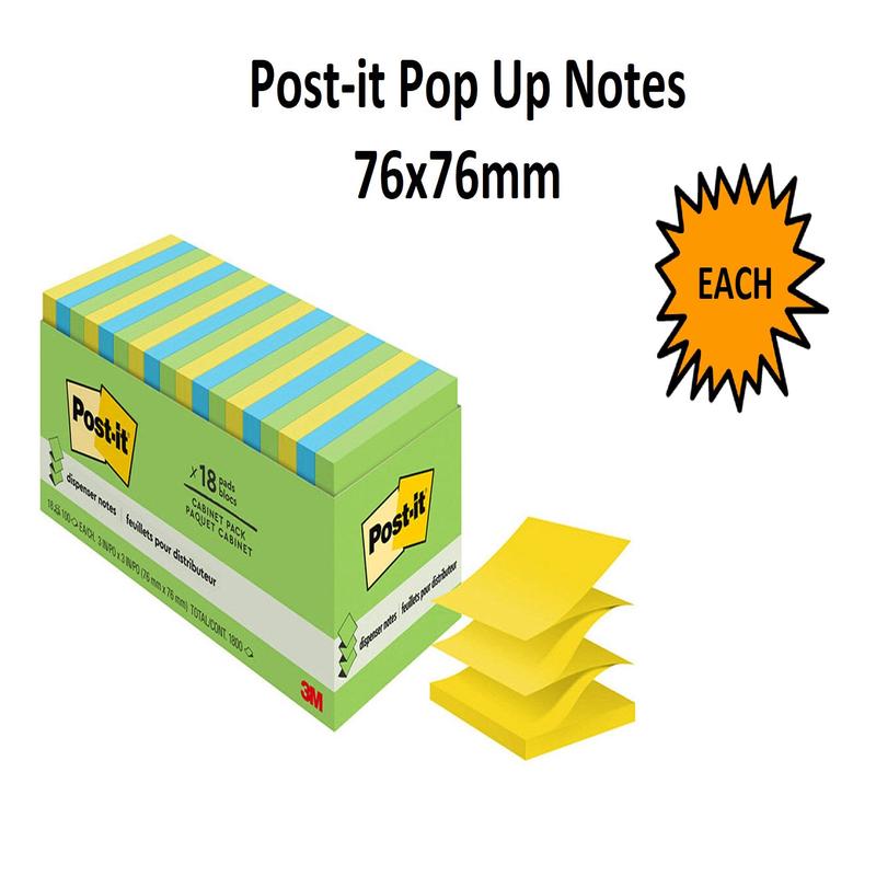 Post It Pop Up Notes - (76 x 76mm)