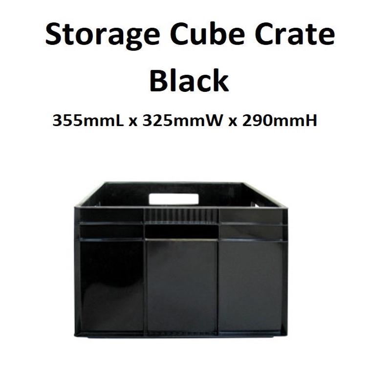 Storage Cube Crate - Black