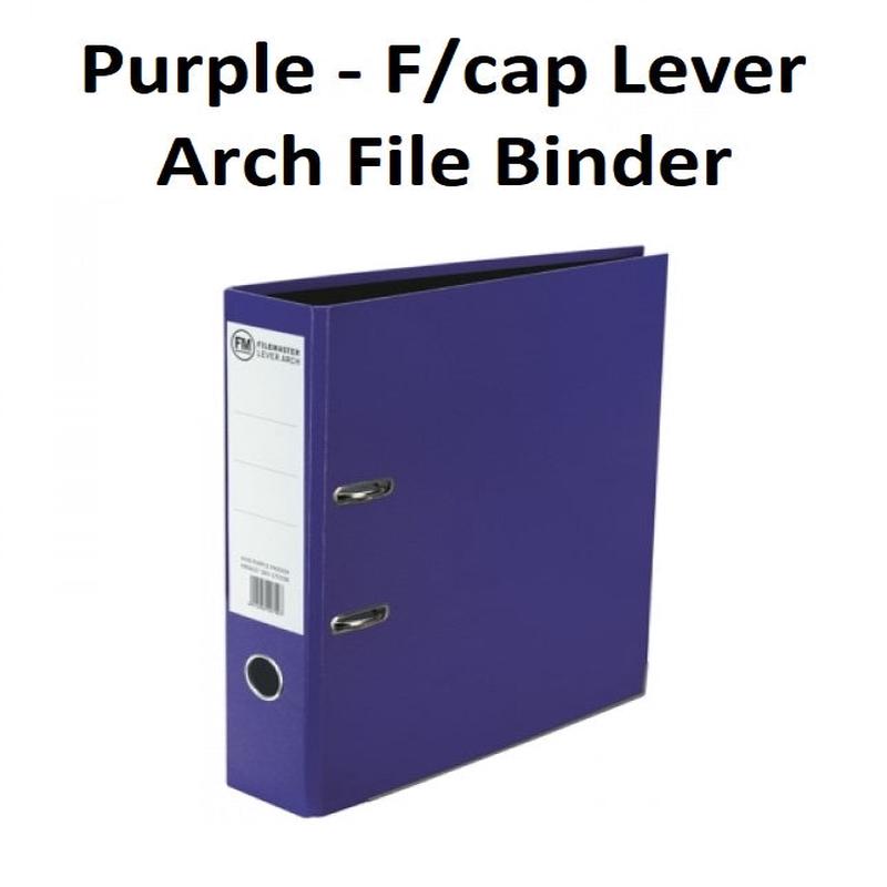Purple - Foolscap Lever Arch File