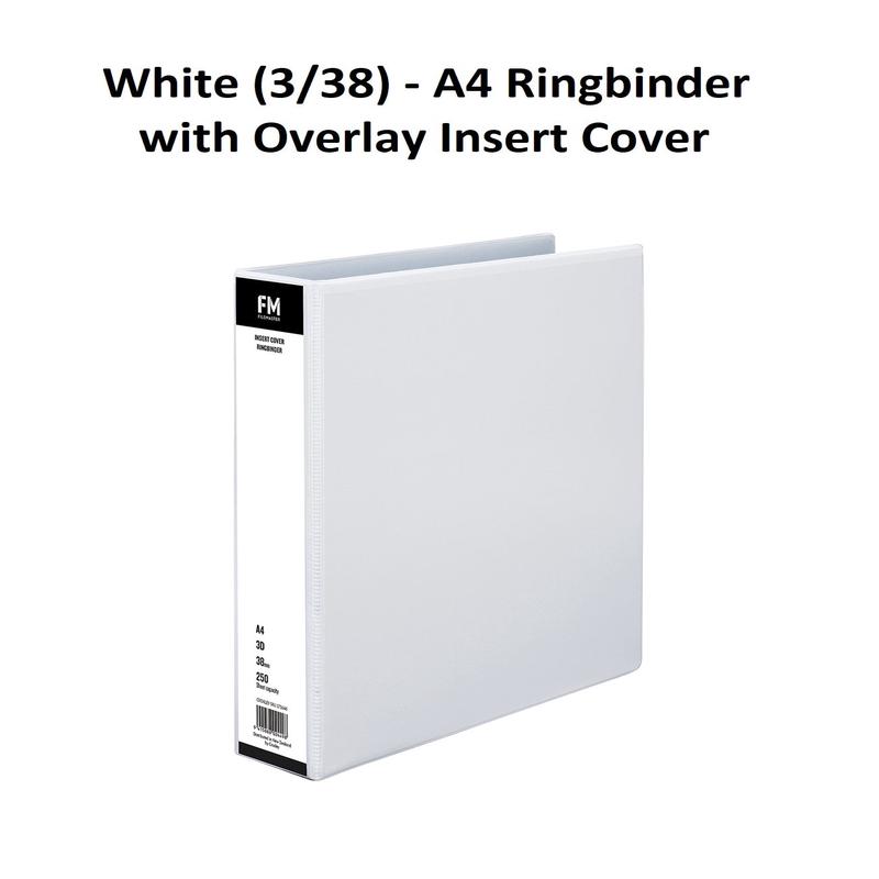 White (3/38) - A4 Ringbinder with Overlay Insert Cover
