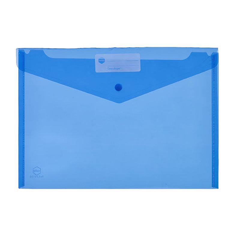 A4 Blue - Document Wallet With Dome Closure