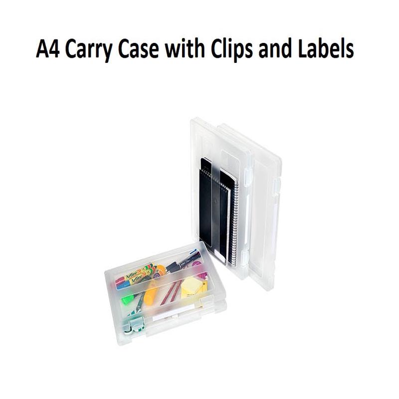 A4 Carry Case with Clips and Labels