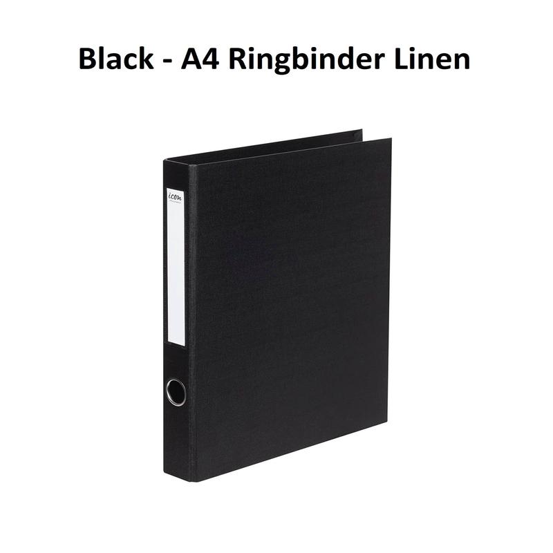 Black - A4 Ringbinder Linen