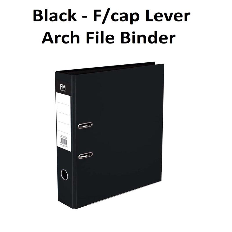 Black - Foolscap Lever Arch File