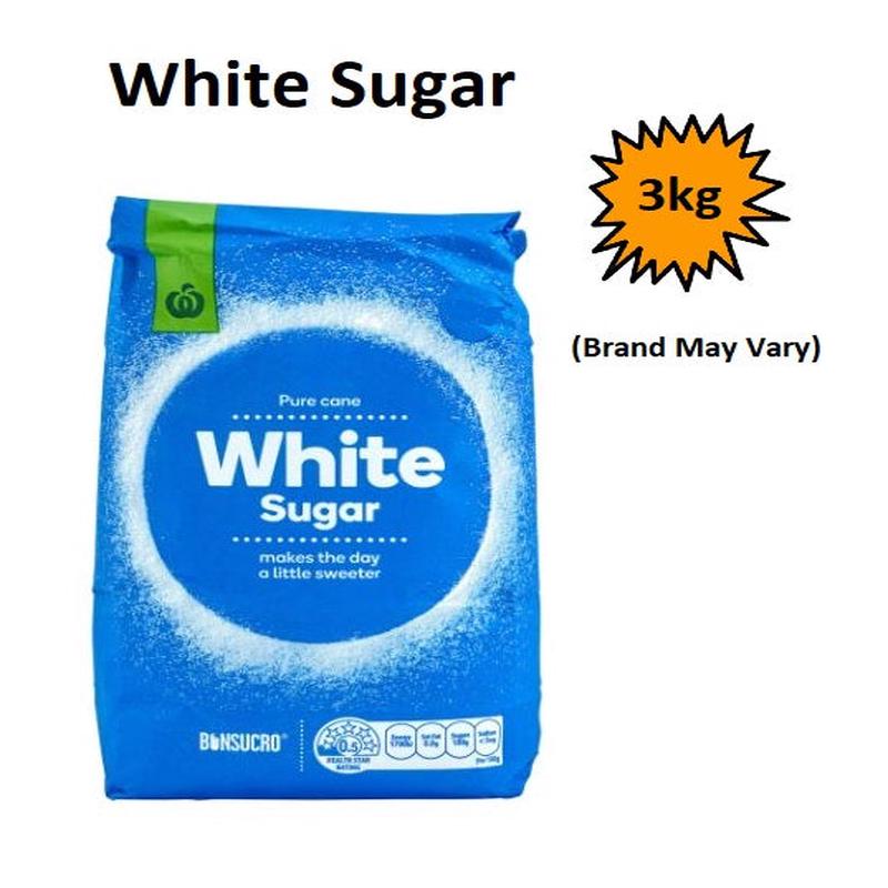 Sugar 3Kg Bag (Brand May Vary)