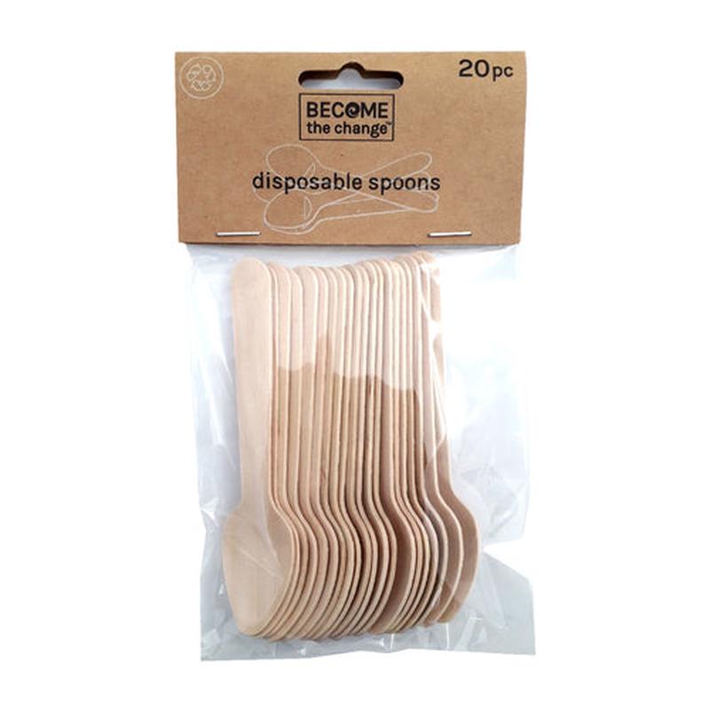 Teaspoon 20pc - Disposable Wooden Cutlery