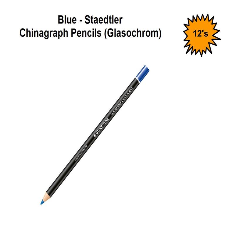 Blue 12's - Staedtler Chinagraph Pencils (Glasochrom)