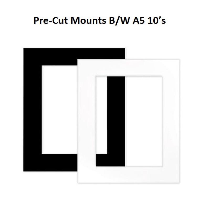 Pre-Cut Mounts B/W A5 10s