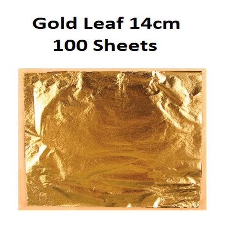 Gold Leaf Sheets - 14cm (Pack of 100)