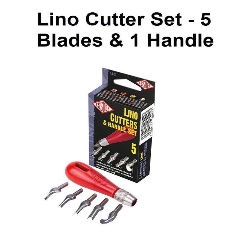 Lino Cutter Set - 5 Blades & 1 Handle