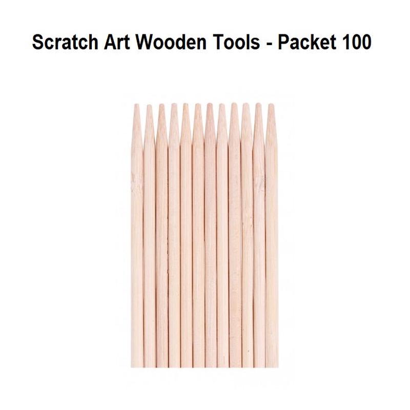 Scratch Art Wooden Tools - Packet 100