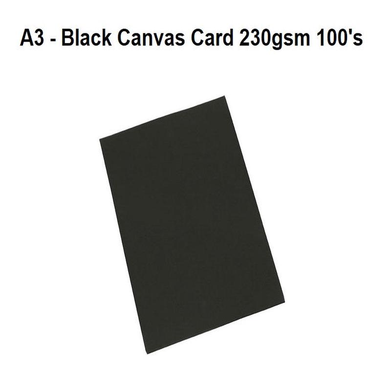 A3 - Black Canvas Card 230gsm 100's
