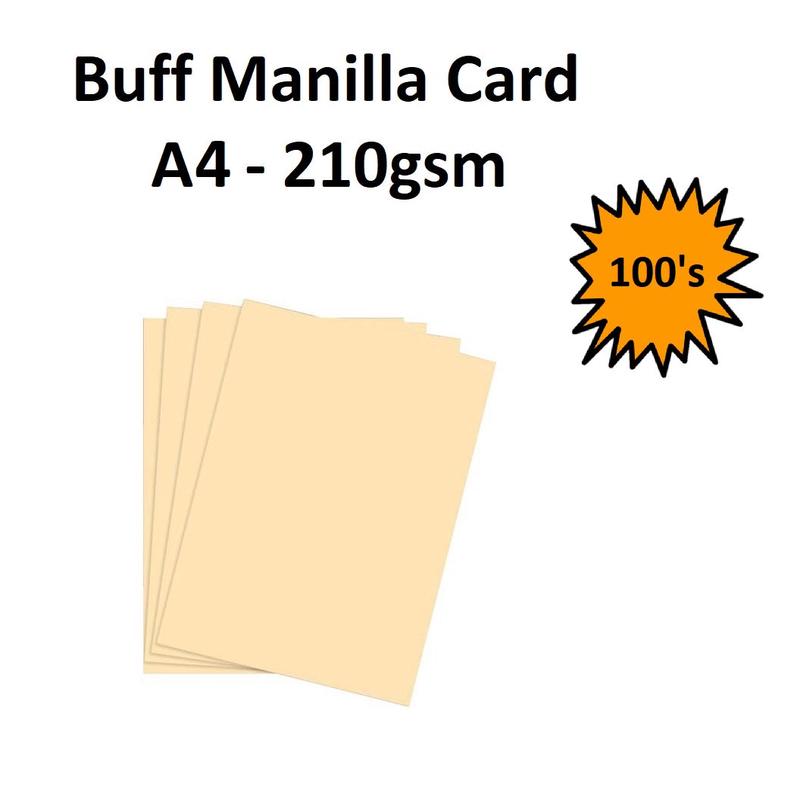 A4 - Buff Manilla Card 210gsm 100's