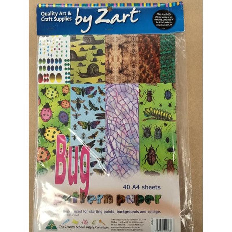 Pattern Paper A4, 40S Bugs