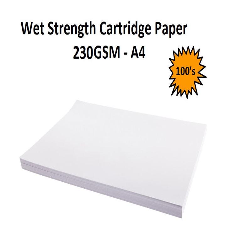 A4 - Wet Strength Cartridge Paper 230gsm 100's
