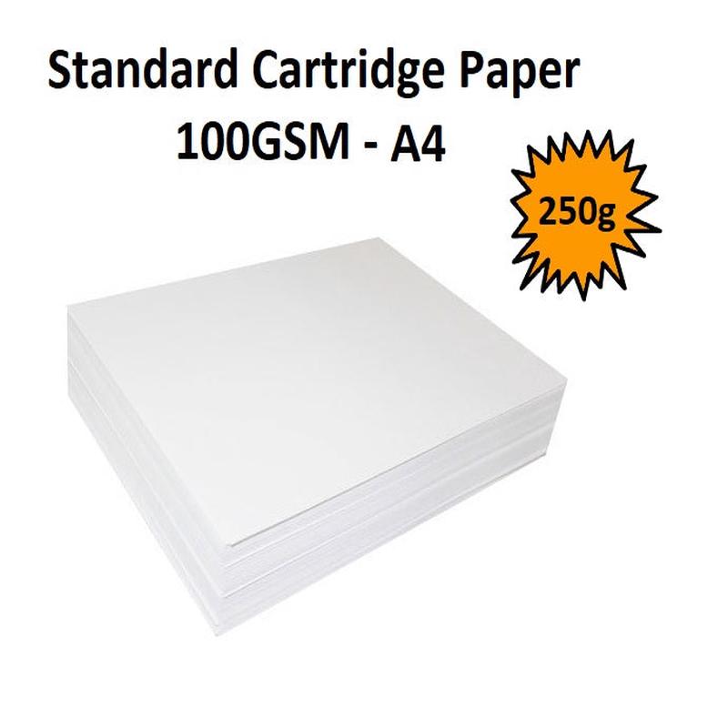 A4 - Standard Cartridge Paper 100gsm 250's