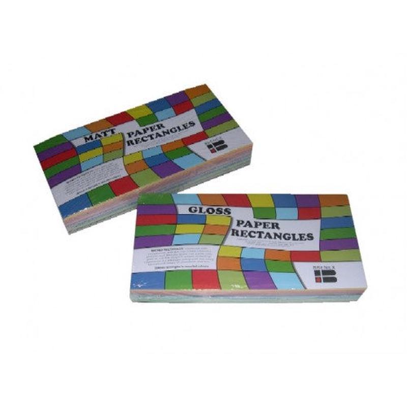 Coloured Paper Shapes - Rectangular - Matt - 360's