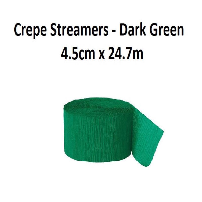 Crepe Paper Streamers - Green