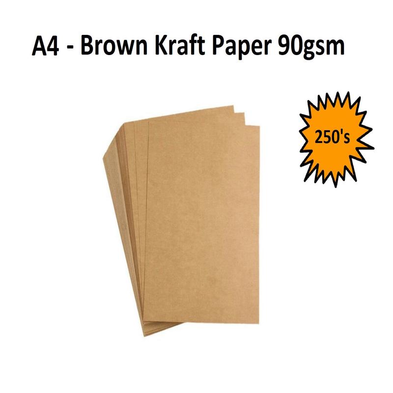 A4 - Brown Kraft Paper Sheets 90gsm 250's