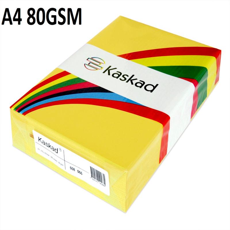 A4 Canary Yellow - Kaskad 80gsm 500 Sheets