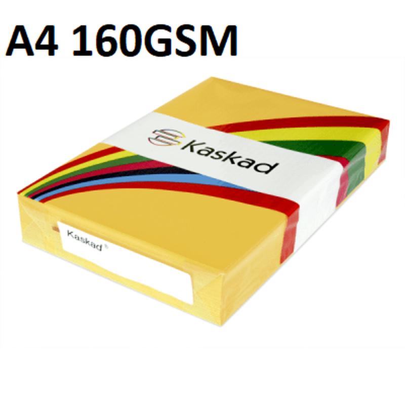 A4 Goldcrest Yellow - Kaskad 160gsm 250 Sheets