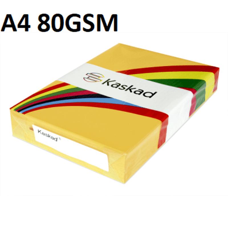 A4 Goldcrest Yellow - Kaskad 80gsm 500 Sheets