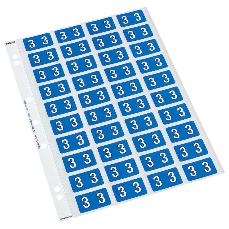 3 - Codafile Labels 25mm - Pack of 5 Sheets