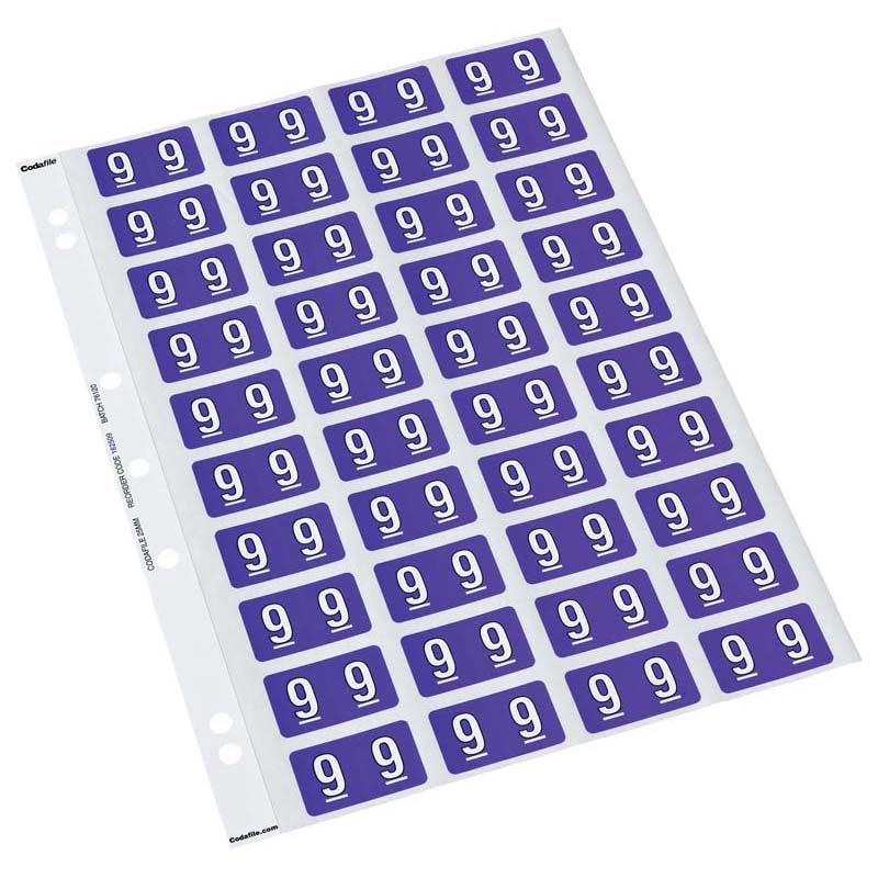 9 - Codafile Labels 25mm - Pack of 5 Sheets