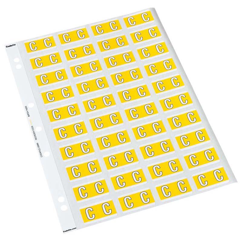 C - Codafile Labels 25mm - Pack of 5 Sheets