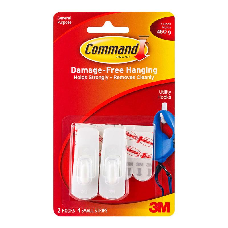 Command Hooks - Small White (Pack of 2)