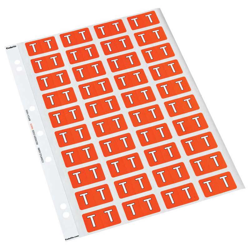 T - Codafile Labels 25mm - Pack of 5 Sheets