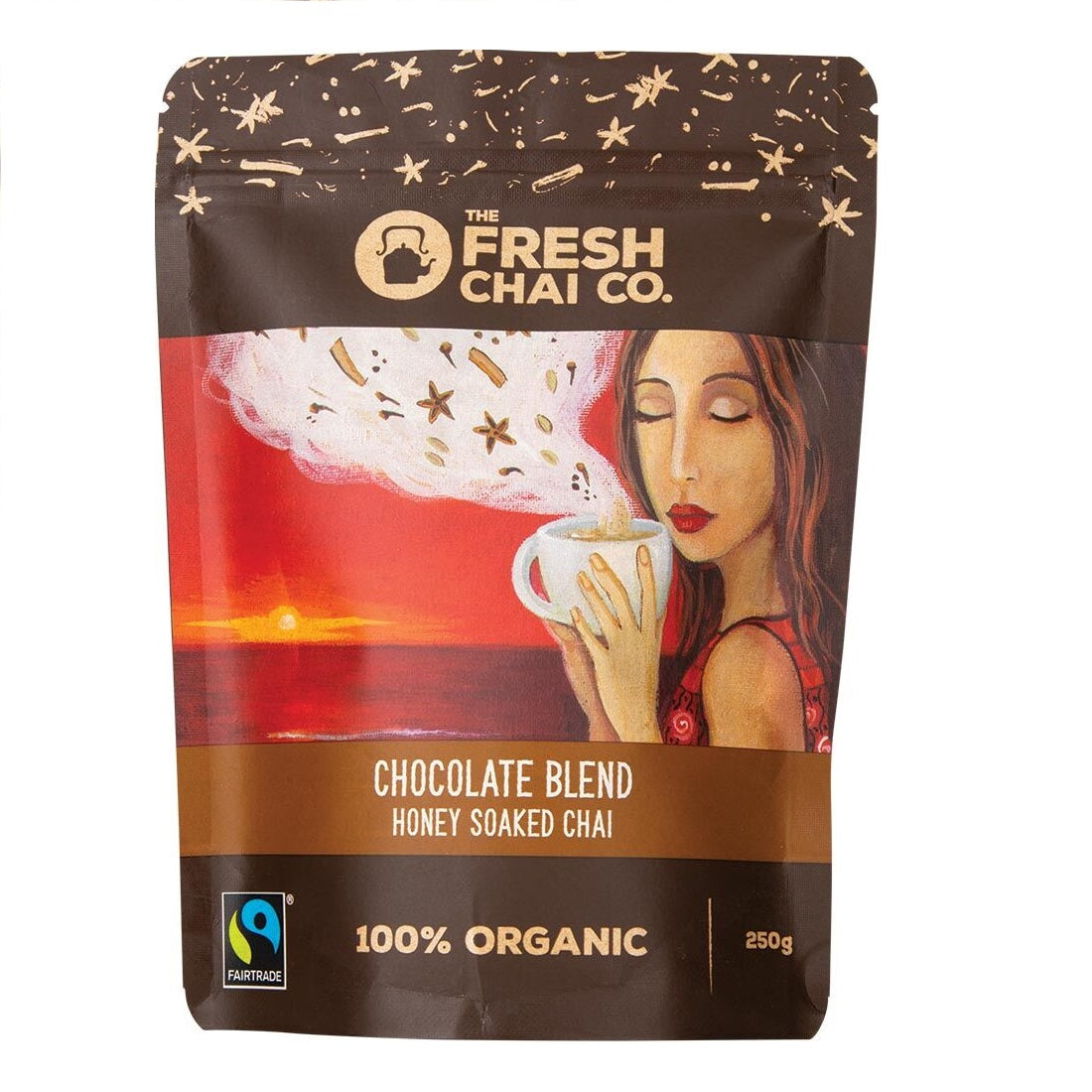 THE FRESH CHAI CO. Chocolate Blend Honey Soaked Chai 250g