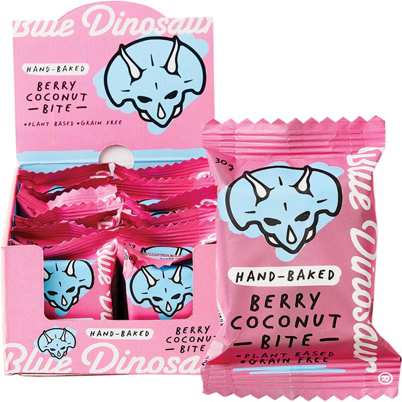 BLUE DINOSAUR Hand-Baked Bite Bars Box Of 18 (18x30g) Berry & Coconut