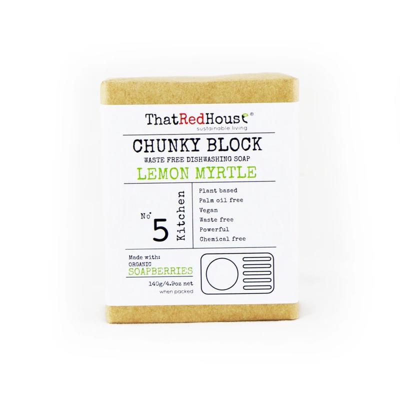 THAT RED HOUSE Chunky Block Dishwashing Soap Lemon Myrtle 140g
