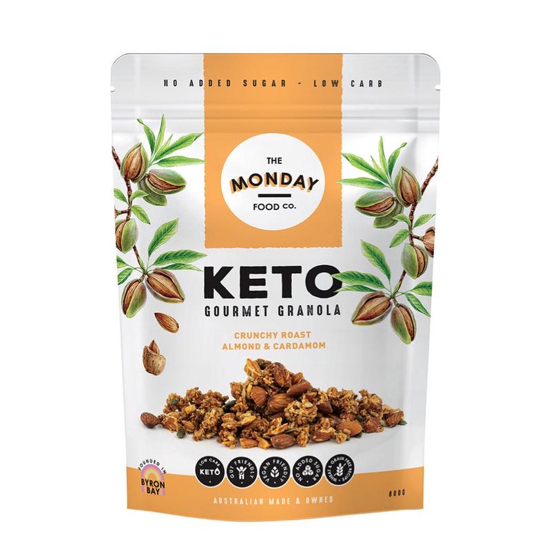 THE MONDAY FOOD CO. Keto Gourmet Granola Crunchy Roast Almond & Cardamon 800g