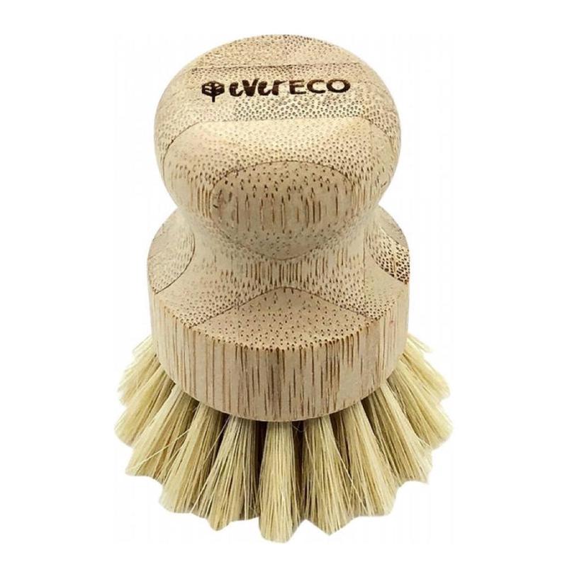EVER ECO Veggie Scrubber Bamboo Handle, Sisal Bristles