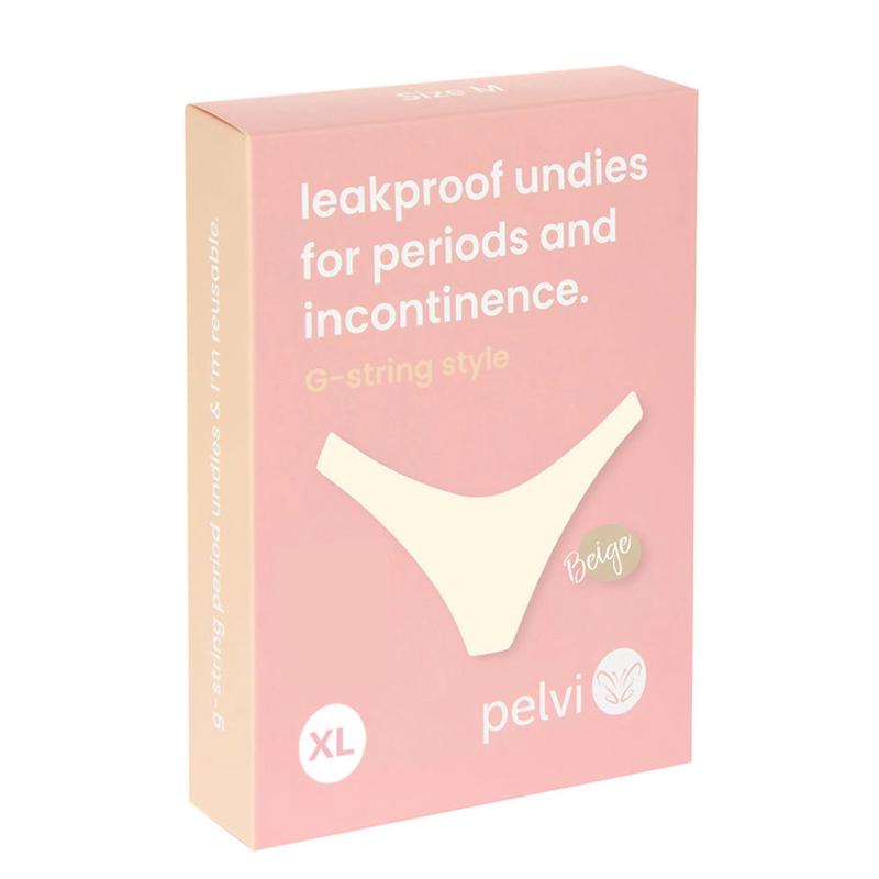 PELVI Leakproof Underwear G-String Beige XL