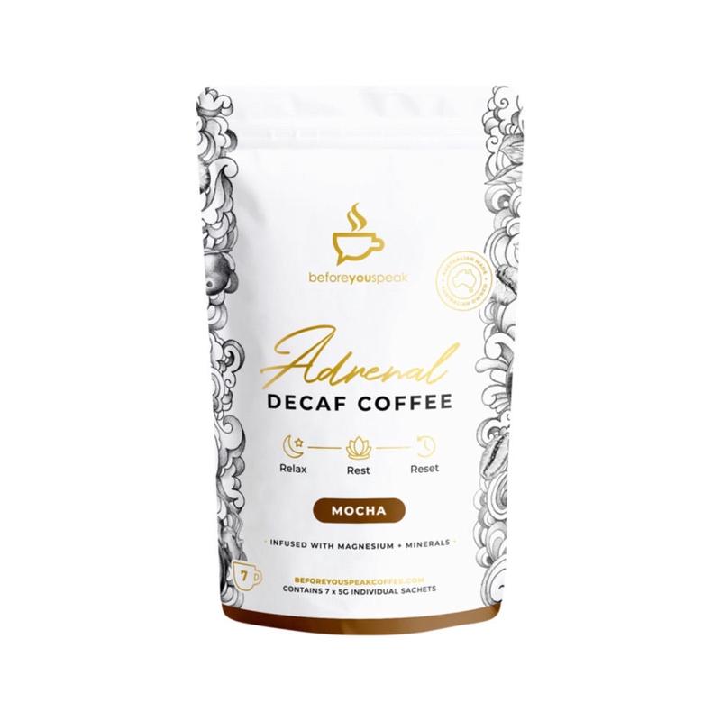 BEFORE YOU SPEAK Adrenal Decaf Coffee Mocha 5g x 7 Pack