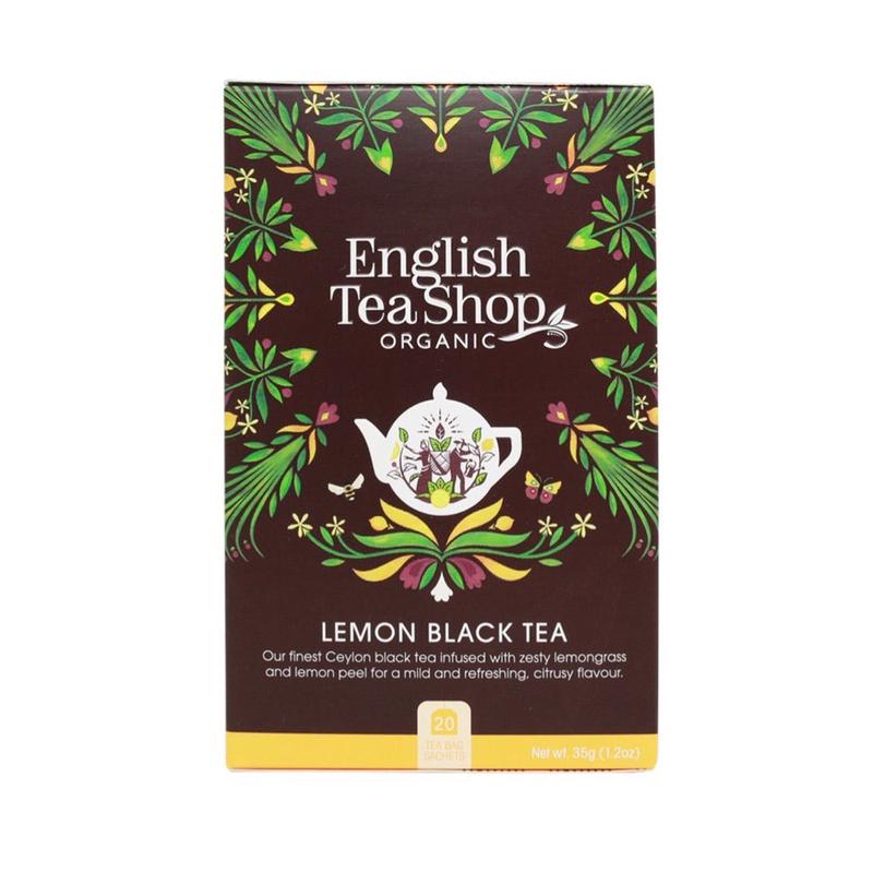 ENGLISH TEA SHOP Organic Lemon Black Tea Teabags 20pc 1x