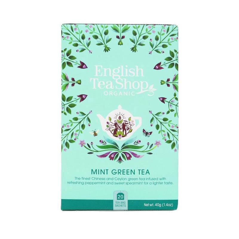 ENGLISH TEA SHOP Organic Mint Green Tea Teabags 20pc 1x
