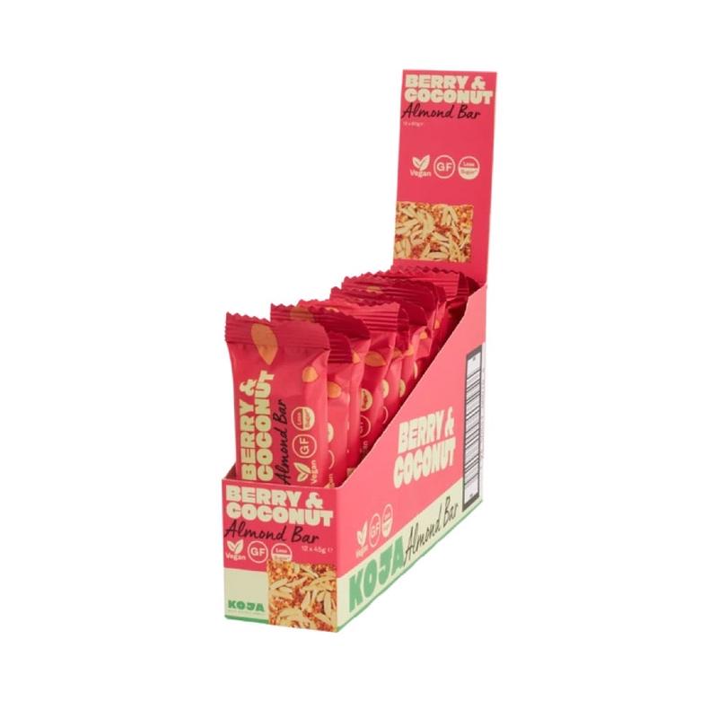 KOJA Almond Bar 12x45g Berry & Coconut