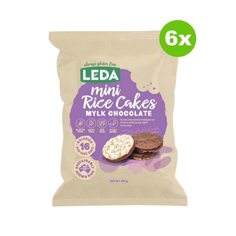 LEDA MINI RICE CAKES 6x60g Mylk Chocolate
