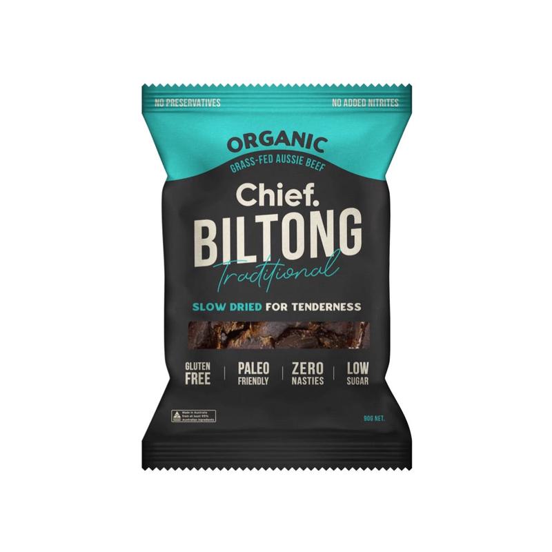 CHIEF BARCollagen Grass Fed Biltong Traditional Beef 6x90g
