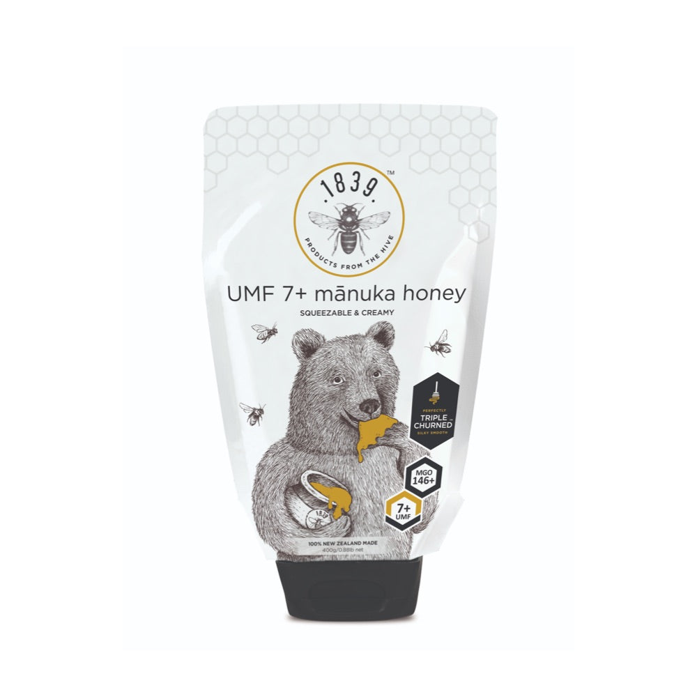 1839 Honey UMF 7+ Manuka Honey Pouch 400g