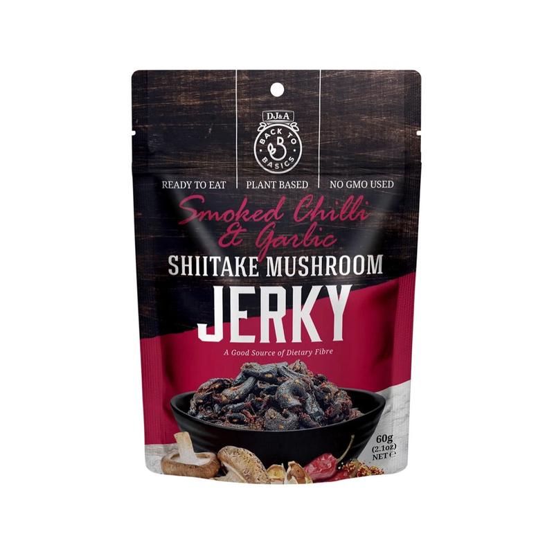 DJ&A Shiitake Mushroom Jerky Smoked Chilli & Garlic 12x60g