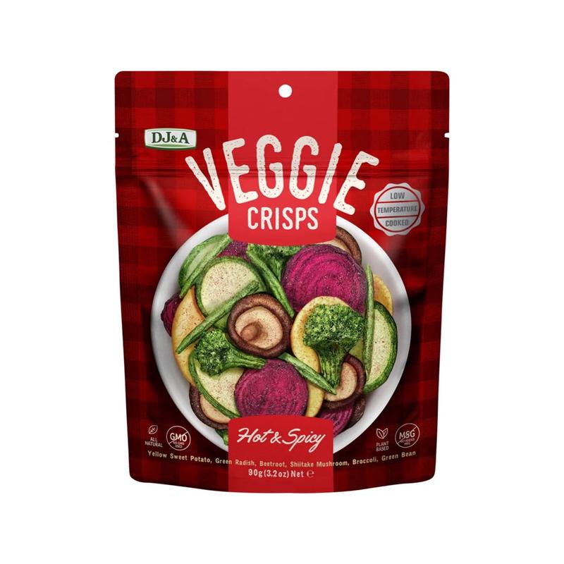DJ&A Veggie Crisps Hot & Spicy 9x90g