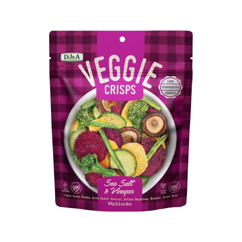 DJ&A Veggie Crisps Sea Salt & Vinegar 9x90g