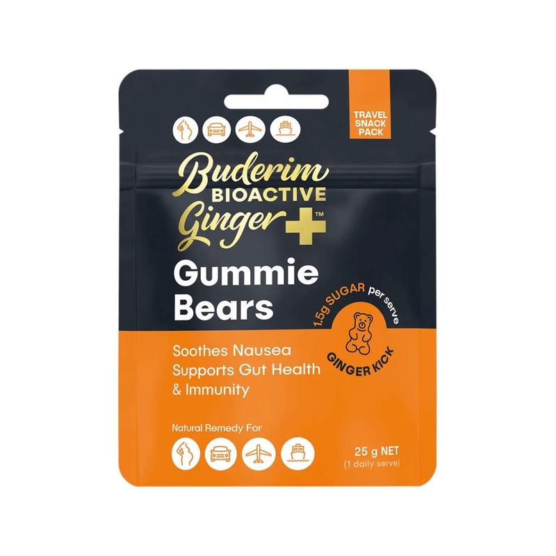 BUDERIM GINGER Bioactive + Gummie Bears 25g