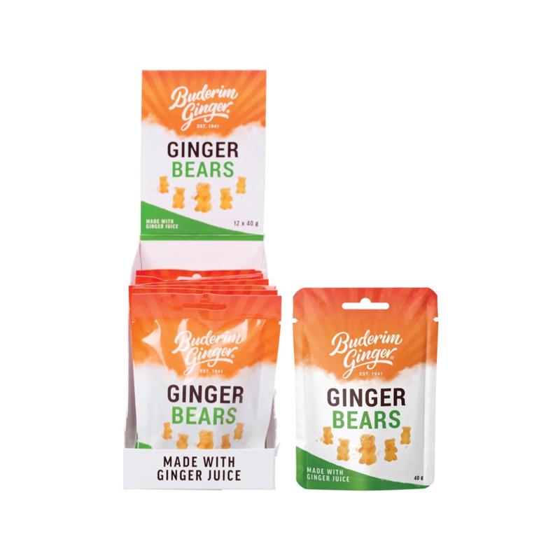 BUDERIM GINGER Ginger Bears 12x40g