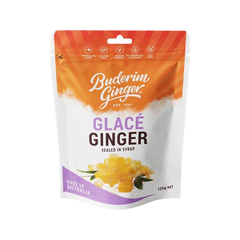 BUDERIM GINGER Glace Ginger Sealed in Syrup 125g